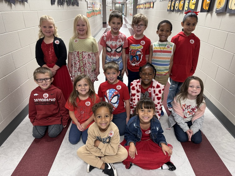 MPS students wearing red 