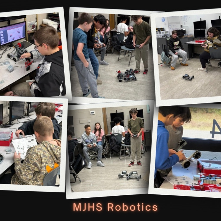 students demonstrating robots 