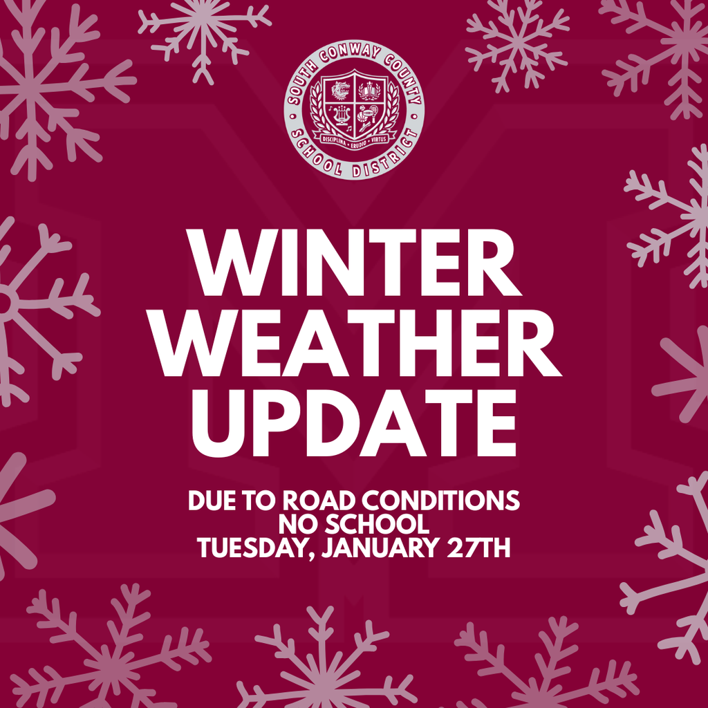 No School on Tuesday, January 27th