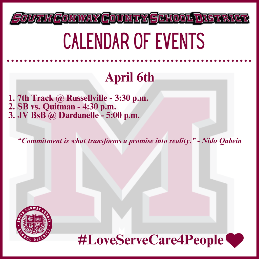 April 6 Event Calendar