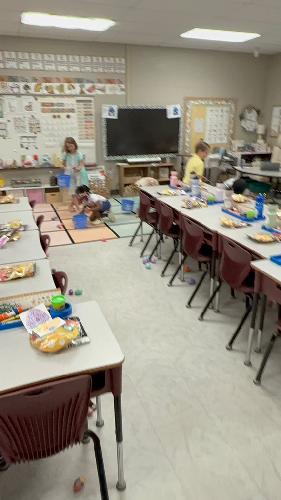 students hunting eggs 