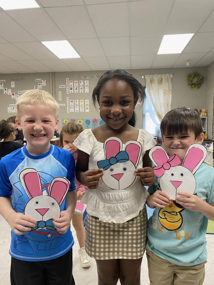 children with bunnies