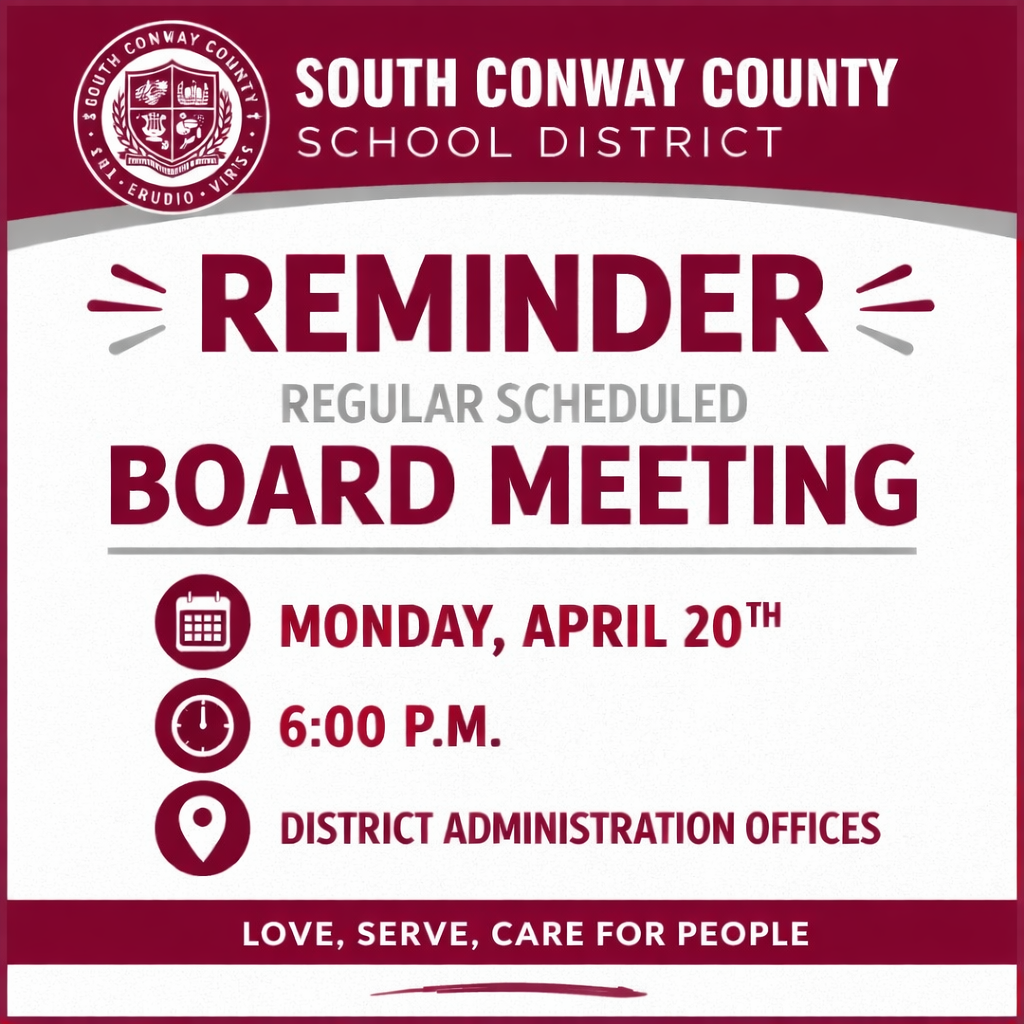 April 20th Board Meeting Announcement