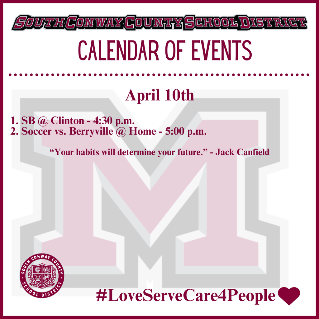 April 10 Event  Calendar