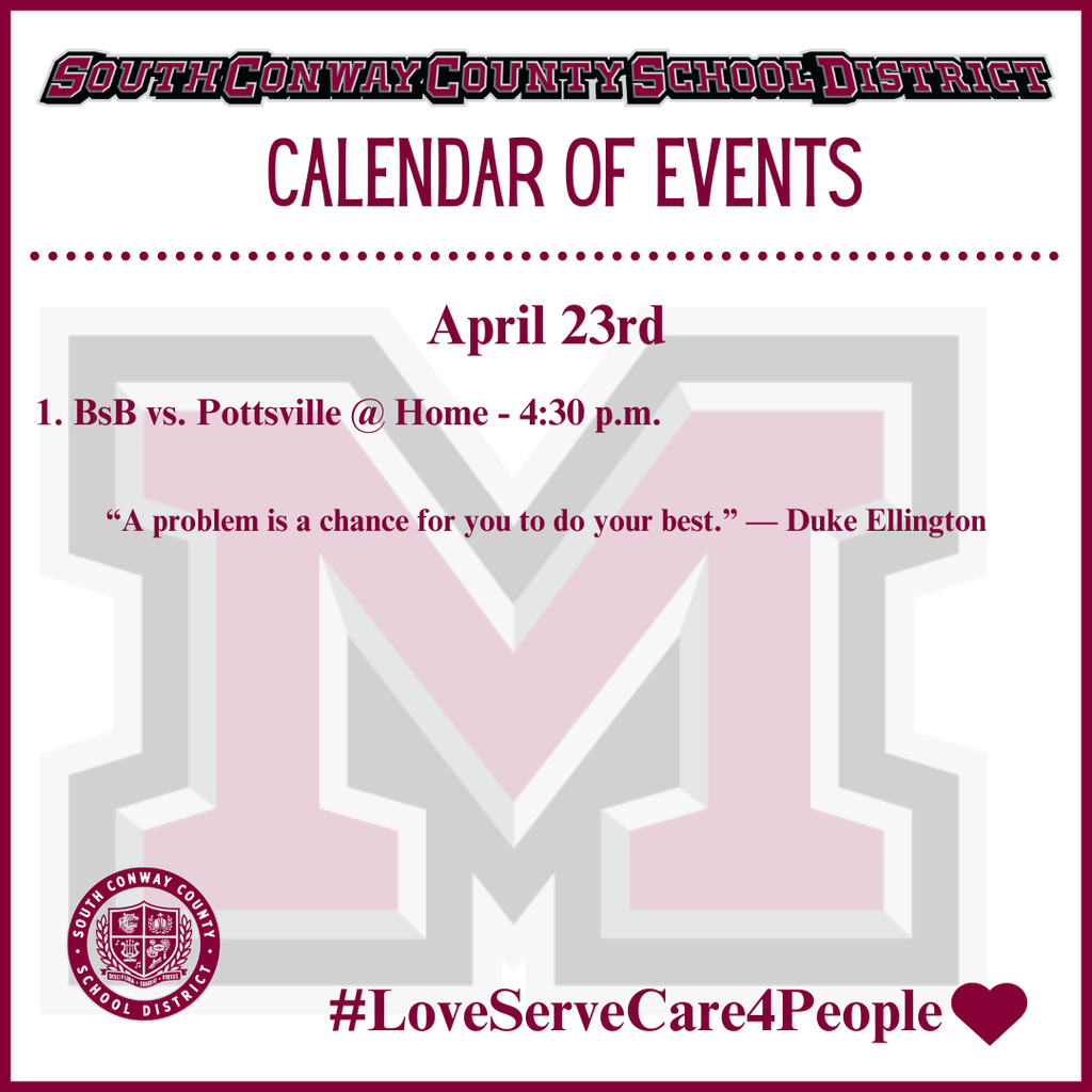 April 23 Event Calendar