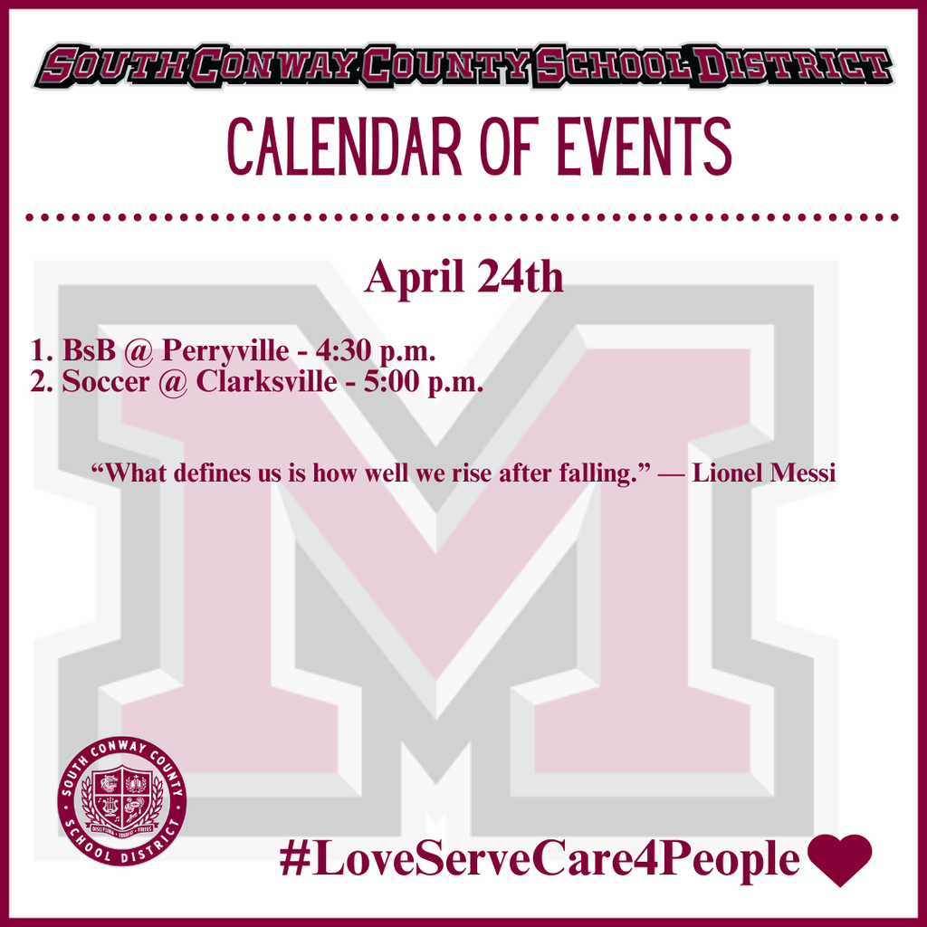 April 24 Event Calendar