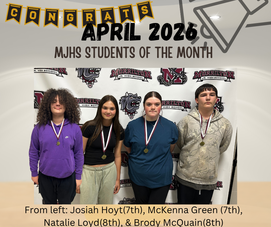students of the month for April 