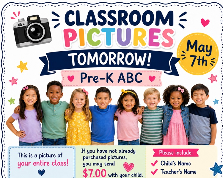 Prek class picture flyer MAY 7