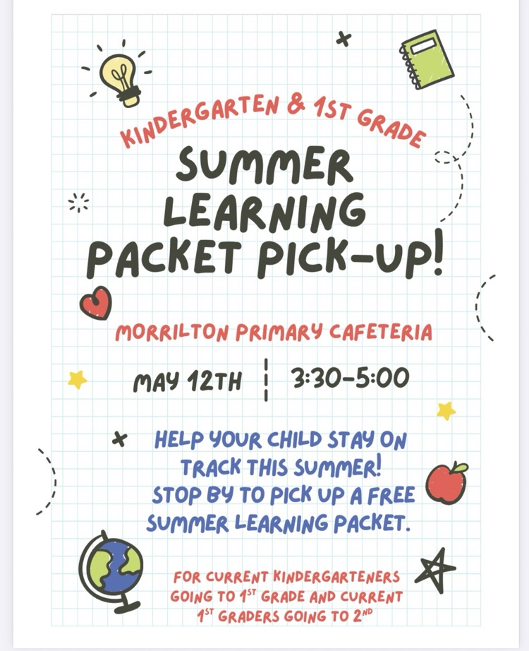 Summer Learning Packet pick up flyer