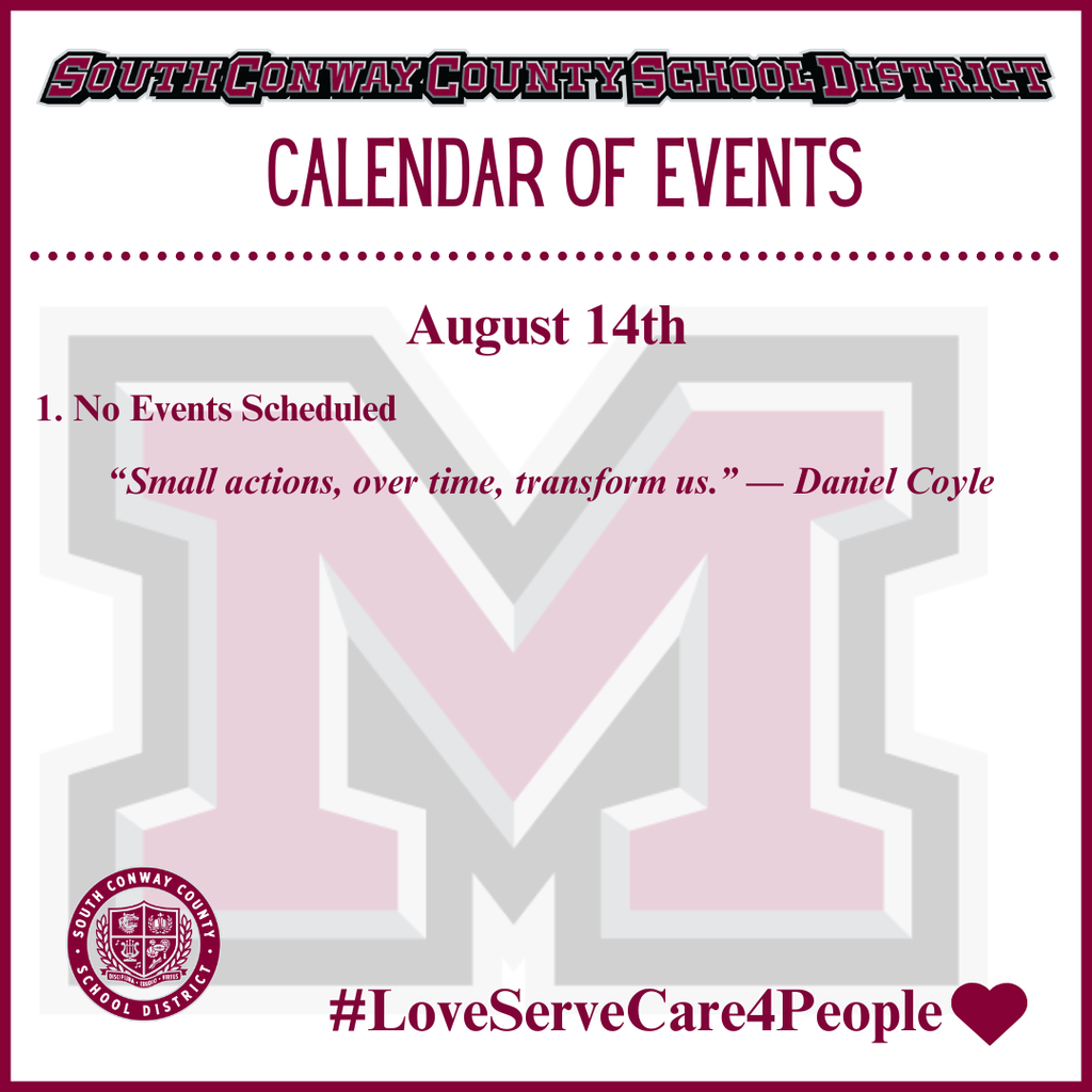 Aug. 14 Event Calendar