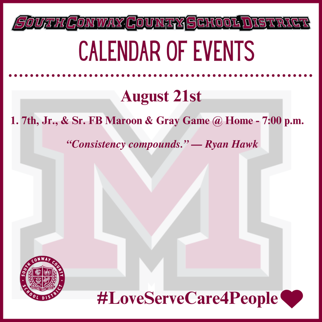 Aug. 21 Event Calendar