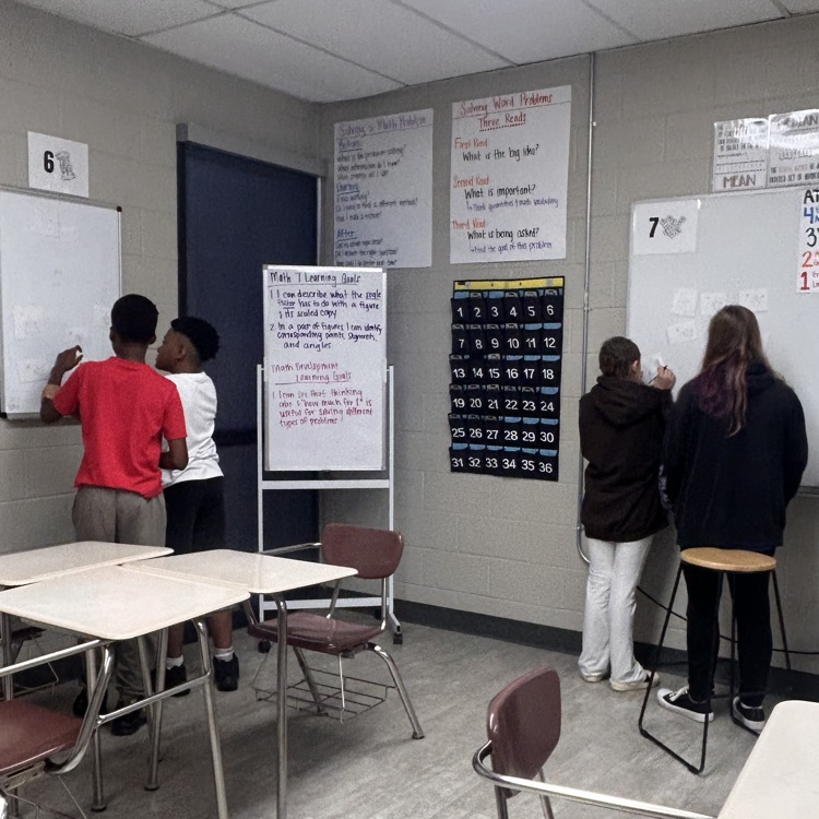 students working together