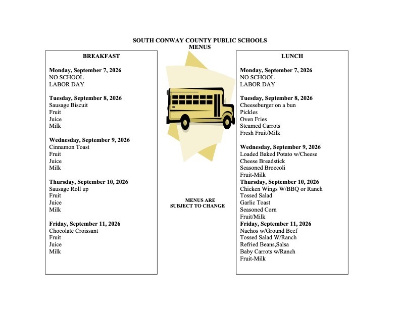 Menus 9/7
