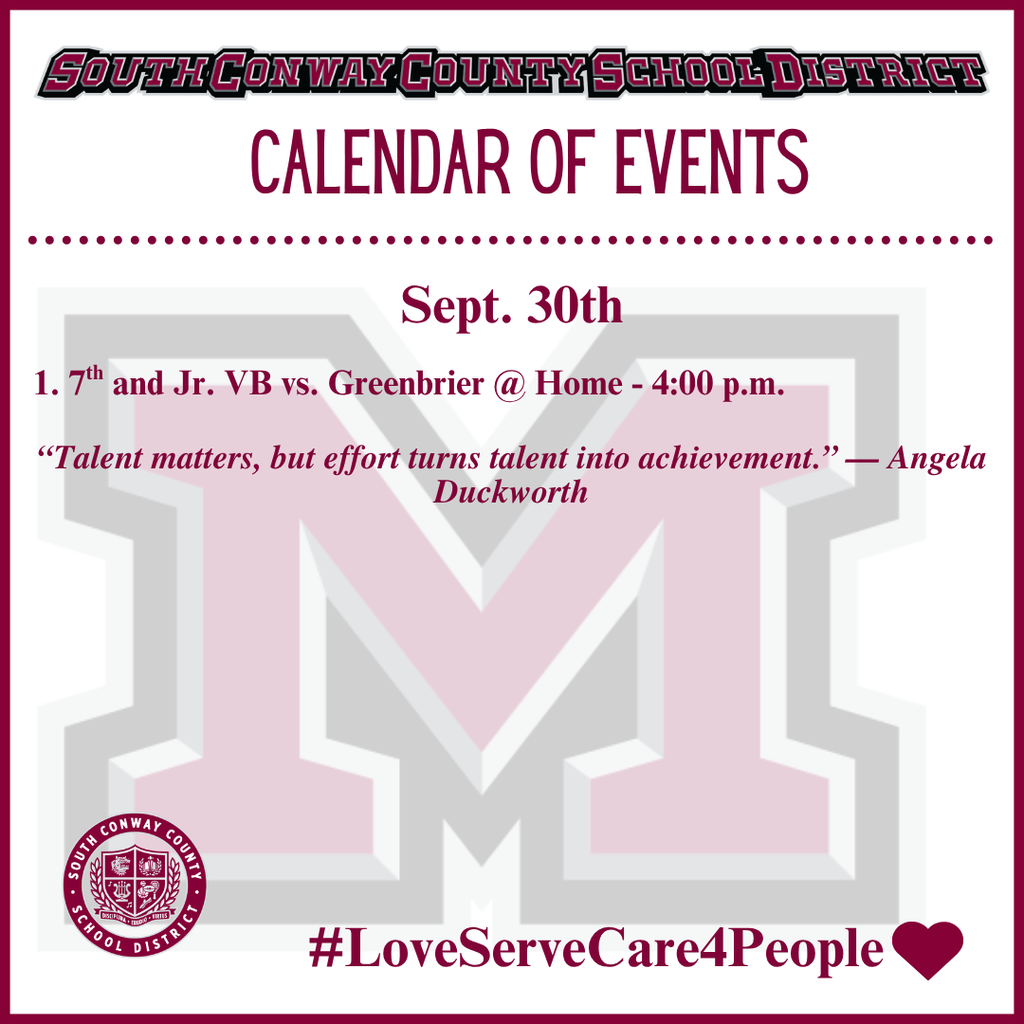 Sept. 30 Event Calendar