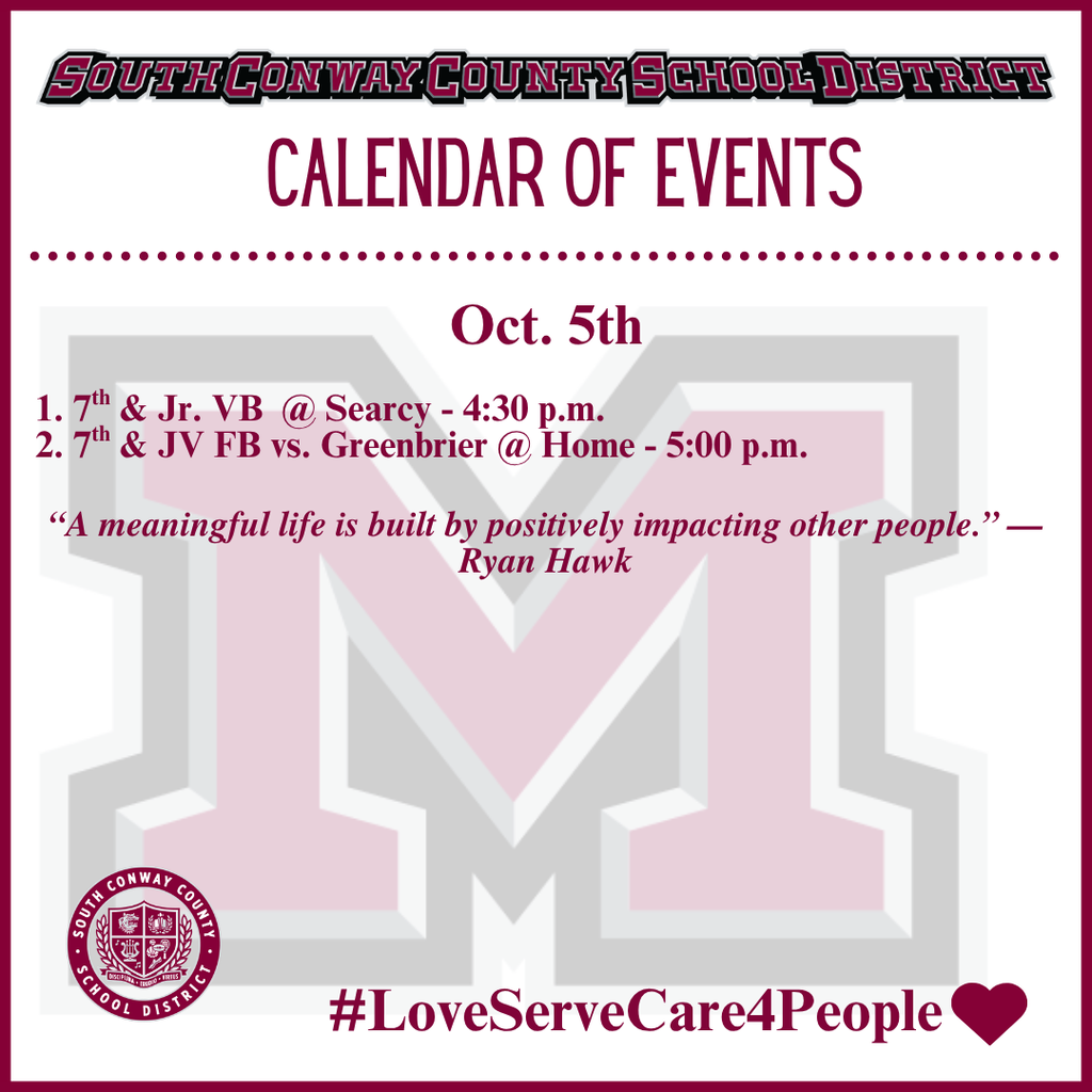 Oct. 5 Event Calendar