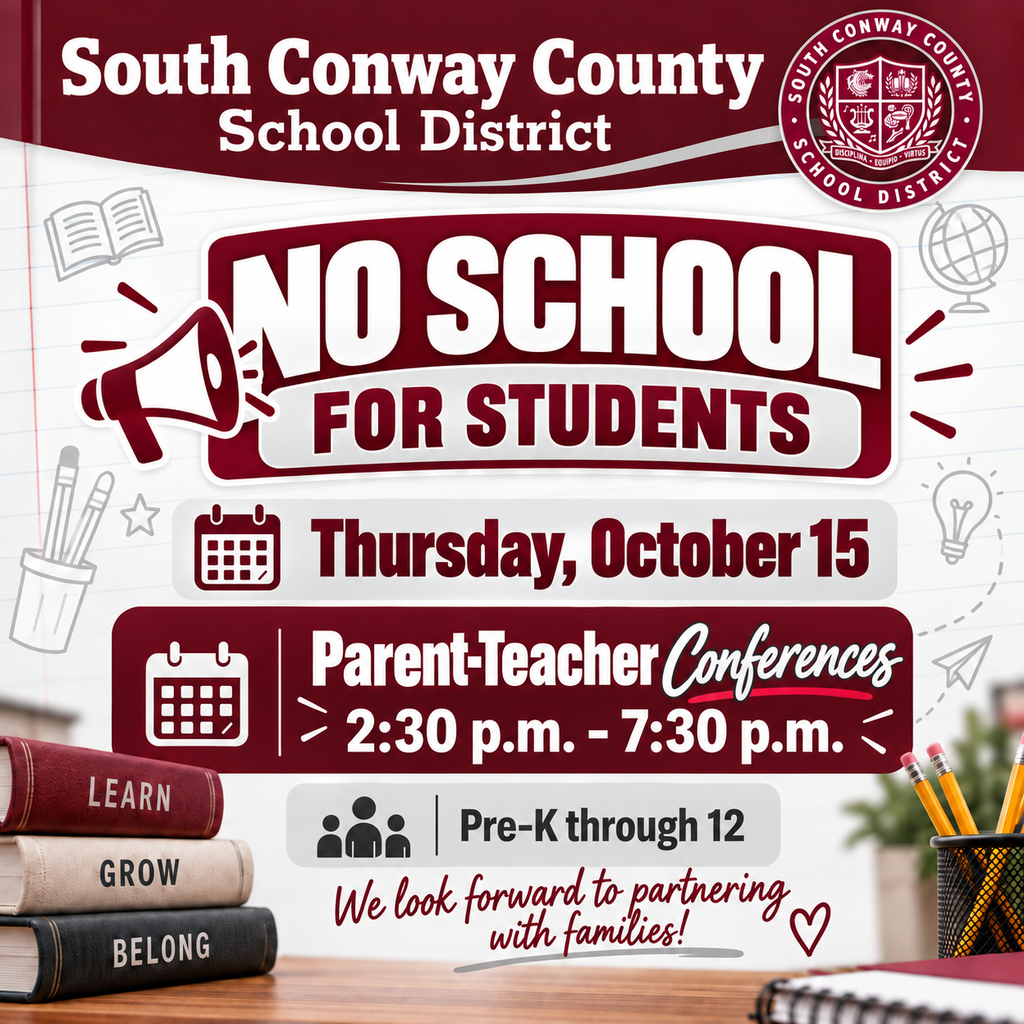 No School and PT Conference Announcements