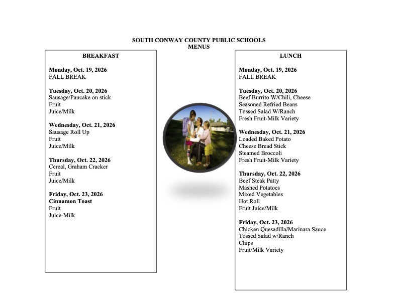 menus 10/19