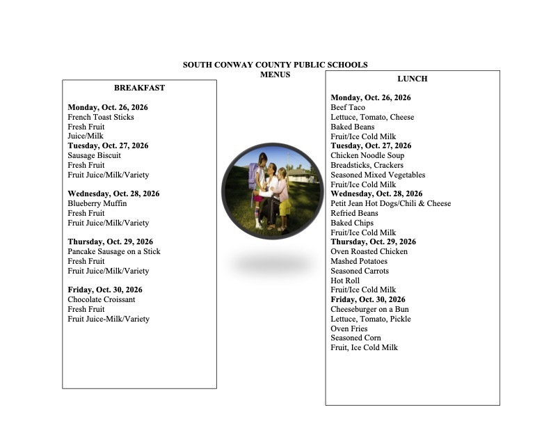 menus 10/26