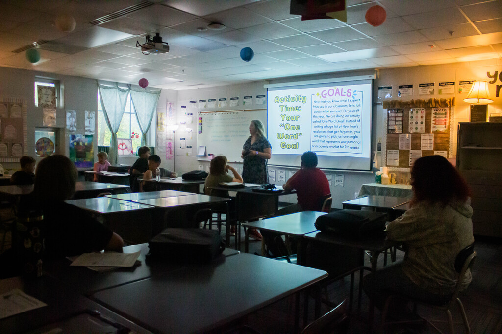 Mrs. Holt Preparing Students for Emergency Drills