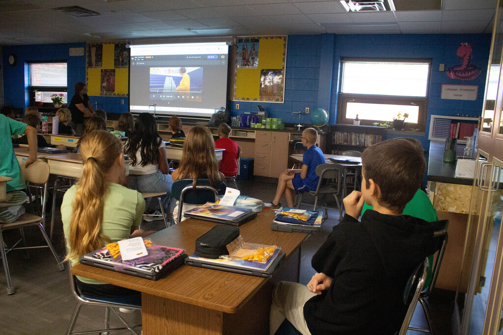 Fifth-grade DES students review behavioral expectations.