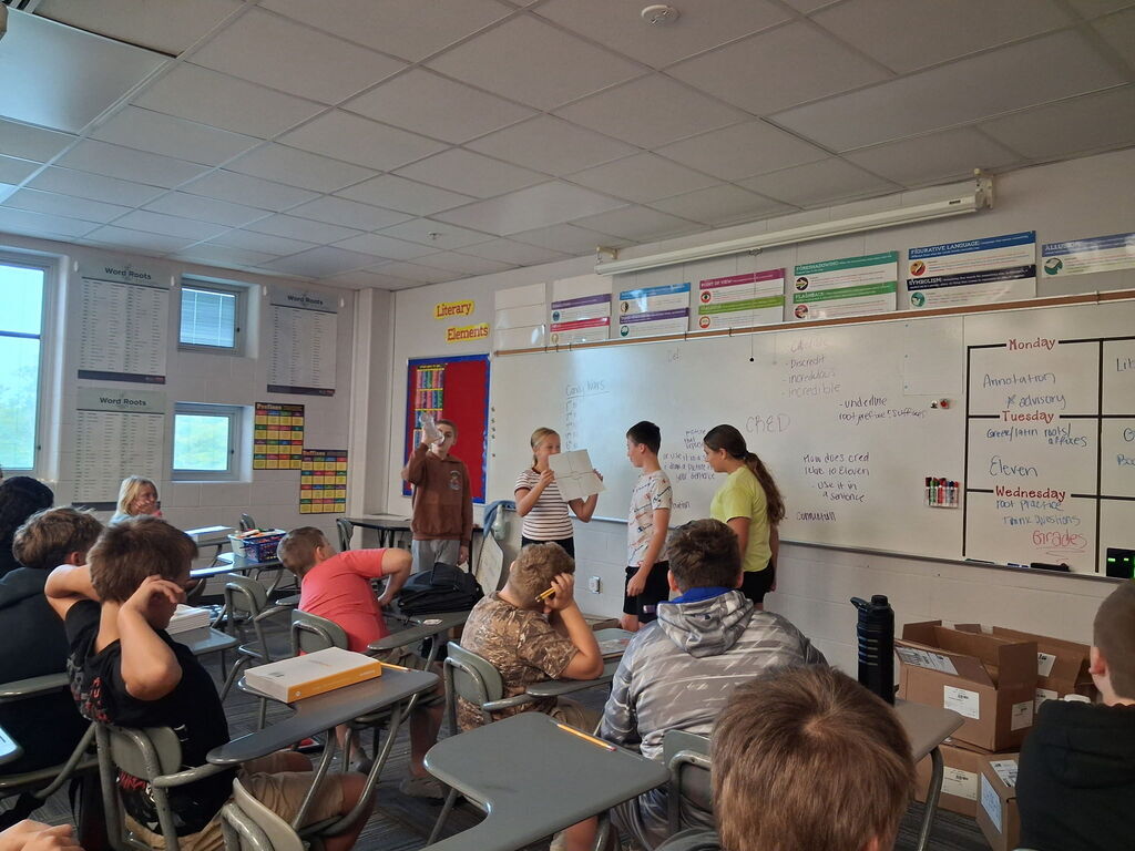 Ms. Heffelfinger's South Dearborn Middle School students are building a cheat code for big words: Greek and Latin roots.
