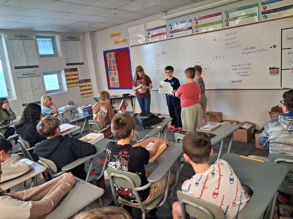 Ms. Heffelfinger's South Dearborn Middle School students are building a cheat code for big words: Greek and Latin roots.