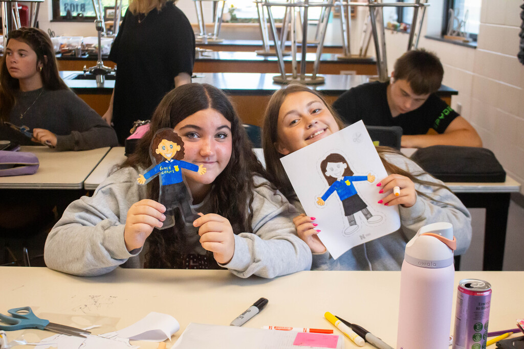 SDHS agriculture students create their "Flat Frankies" ahead of their 4 field trips