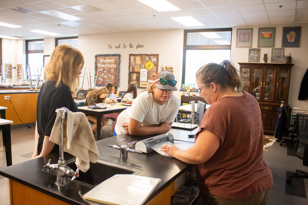 SDHS agriculture students create their "Flat Frankies" ahead of their 4 field trips