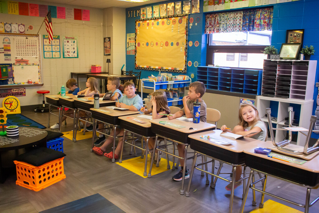 DES students learn to format their writing as they begin to write their own story.