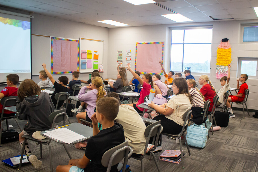 SDMS students studied graphs and charts.