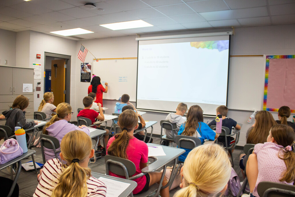 SDMS students studied graphs and charts.