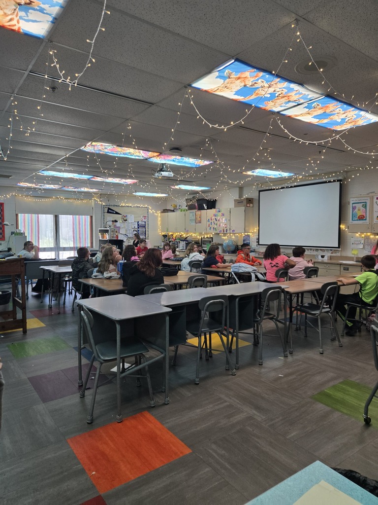 South Dearborn students during a Drop Everything and Read classroom visit at Aurora Elementary.