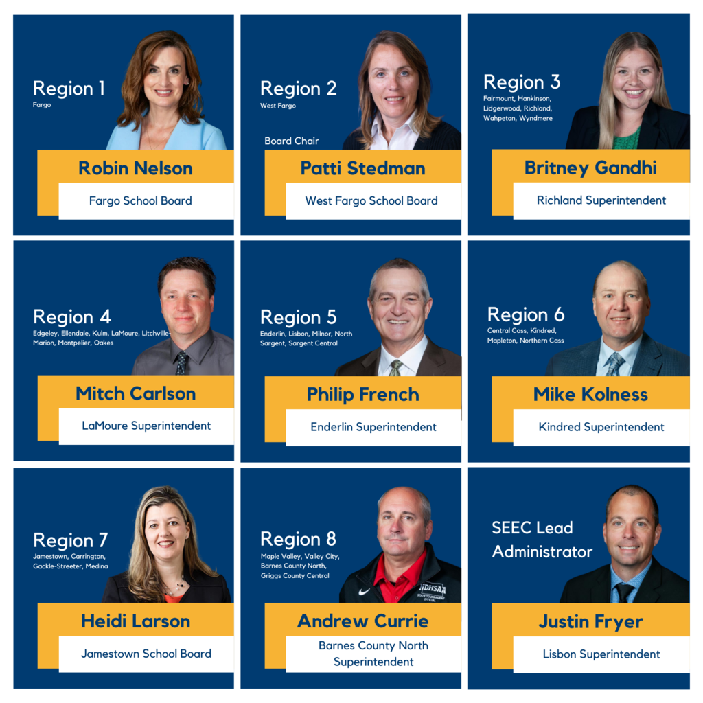 Pictures of the governing board from each region