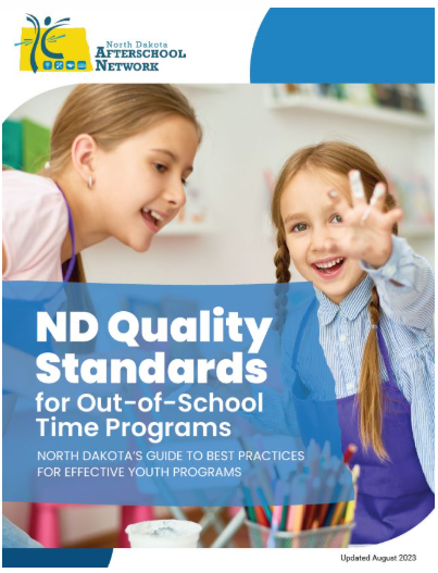 picture of the cover of the nd quality standards for out of school time programs