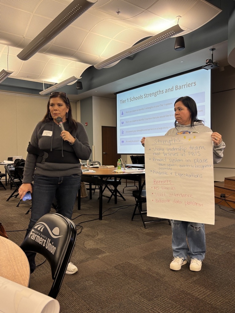 photo of two educators standing and presenting