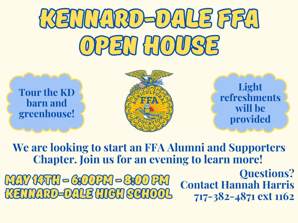 Flyer for KDHS FFA Open House