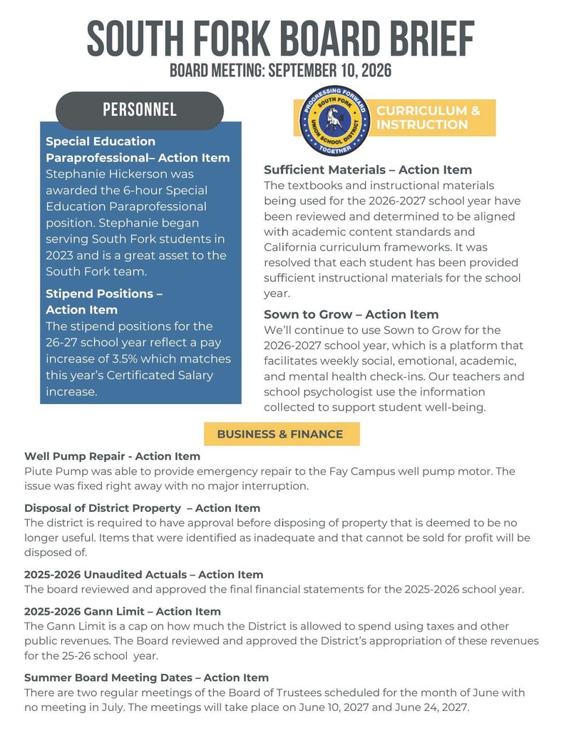 Sep 10, 26 Board Brief Page 1