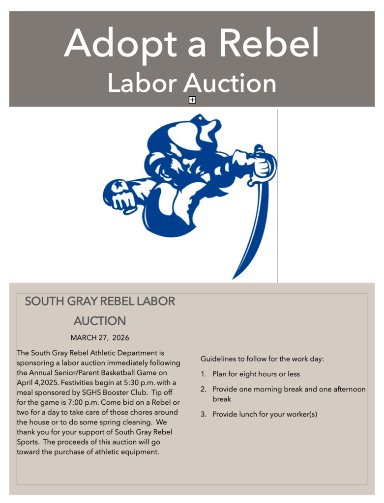 SGHS Labor Auction
