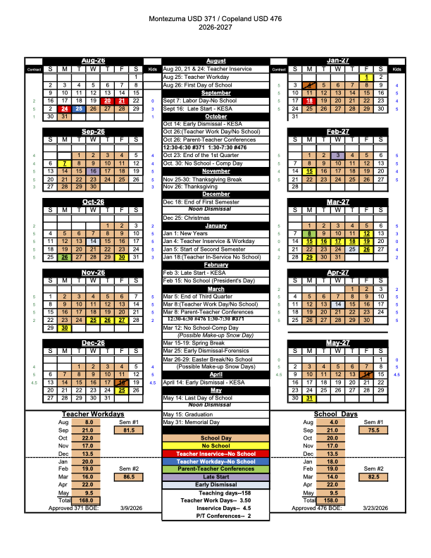 26-27 District Calendar