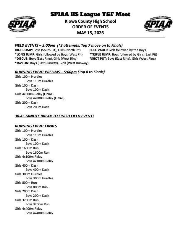 Order of Events