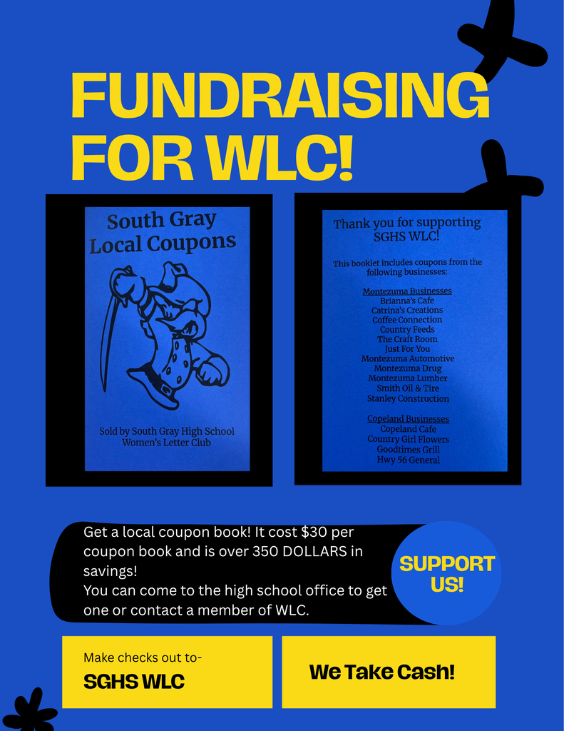 Contact a Women's Letter Club member or stop by the high school office to get your coupon book!