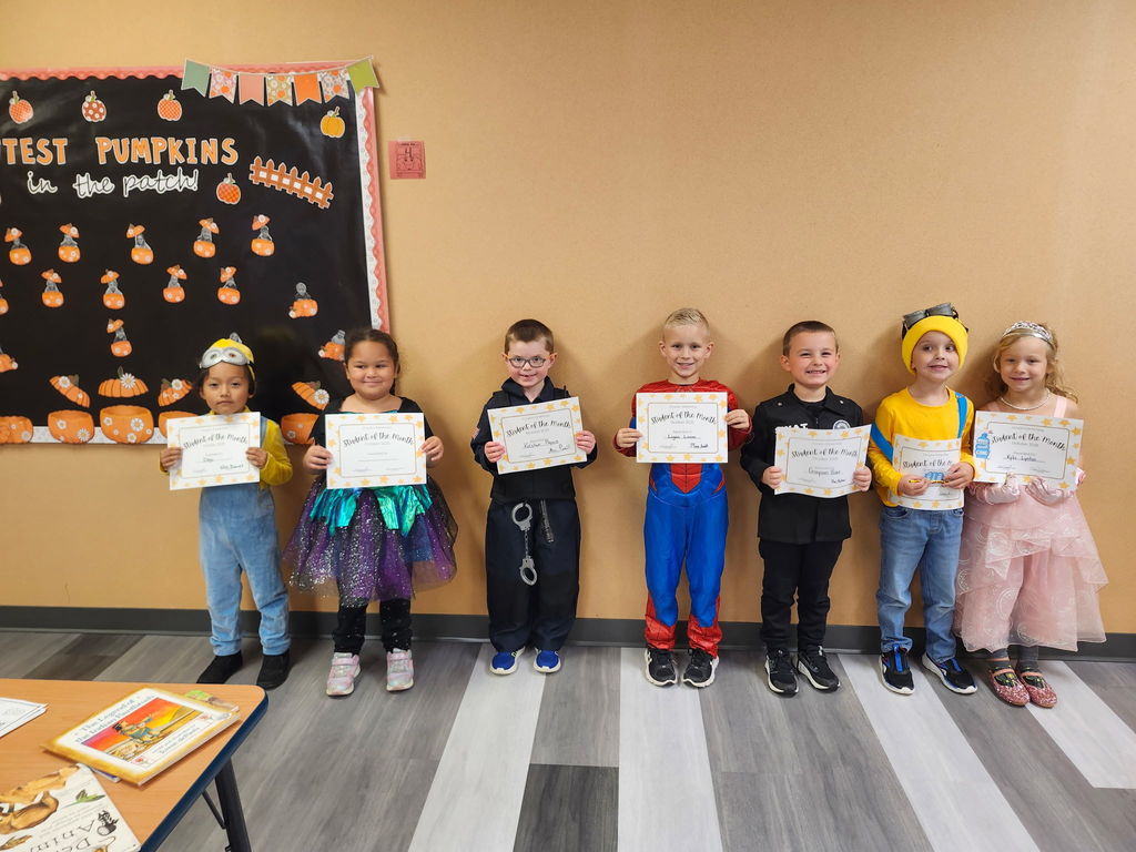 Students of the month -Kindergarten