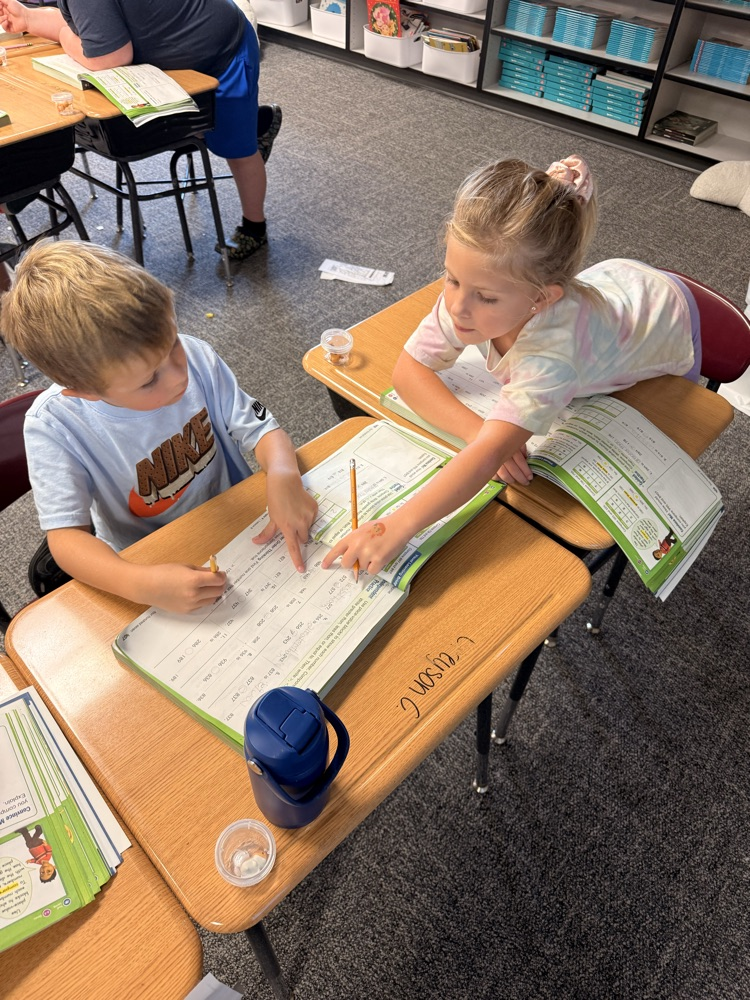 students working together
