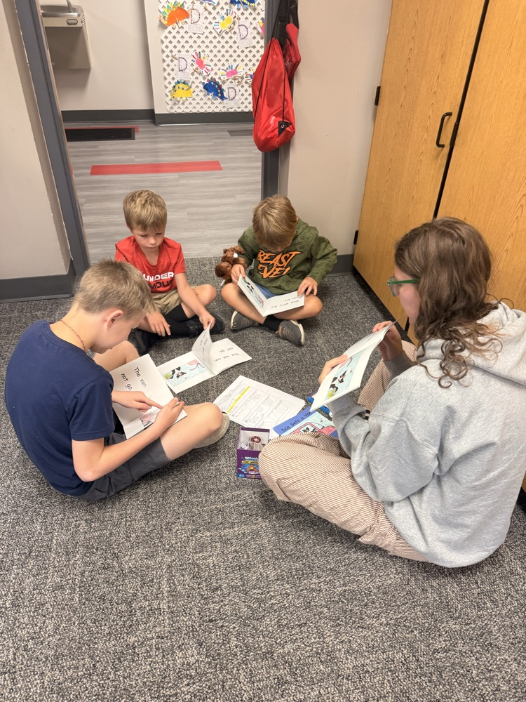 students working together