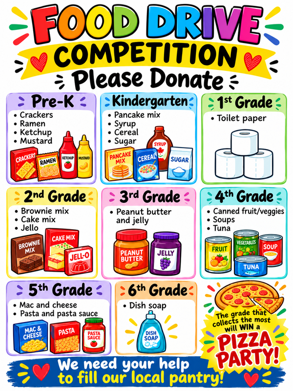 donation drive flyer
