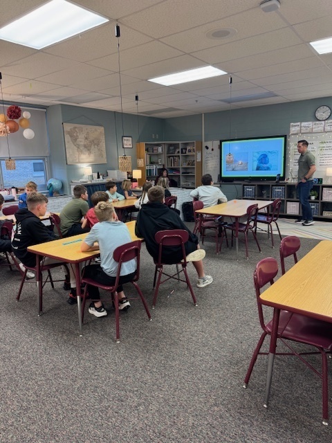 students sitting in a classroom