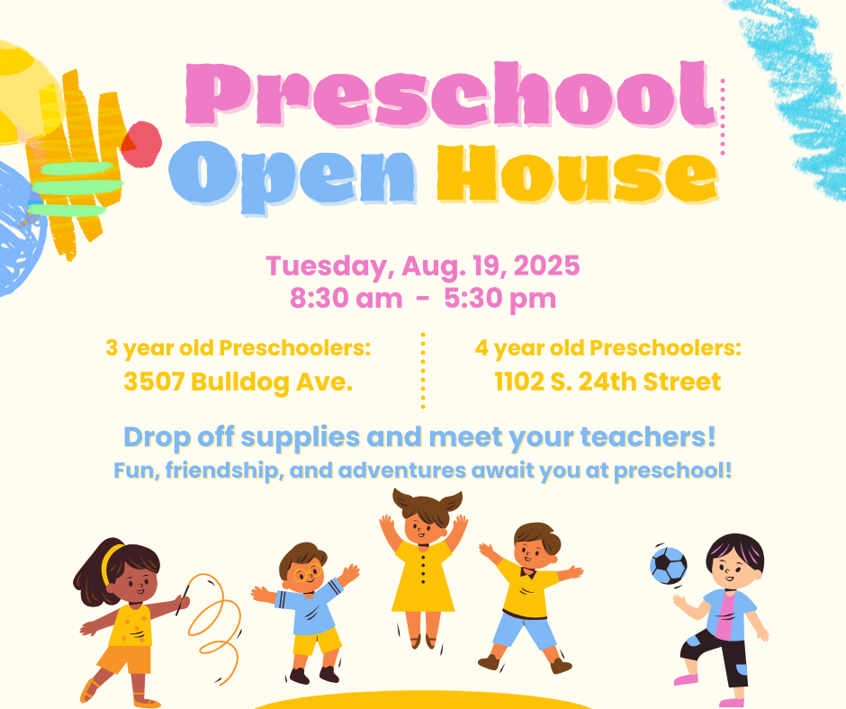 PreK open house aug. 19th