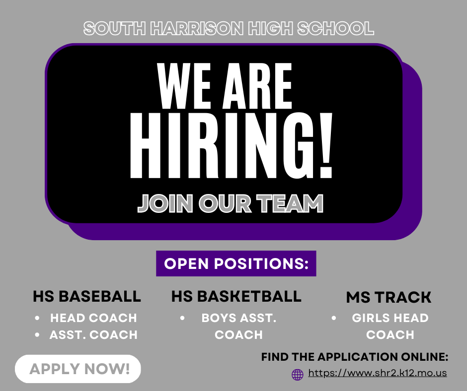 Open coaching positions at SHHS!