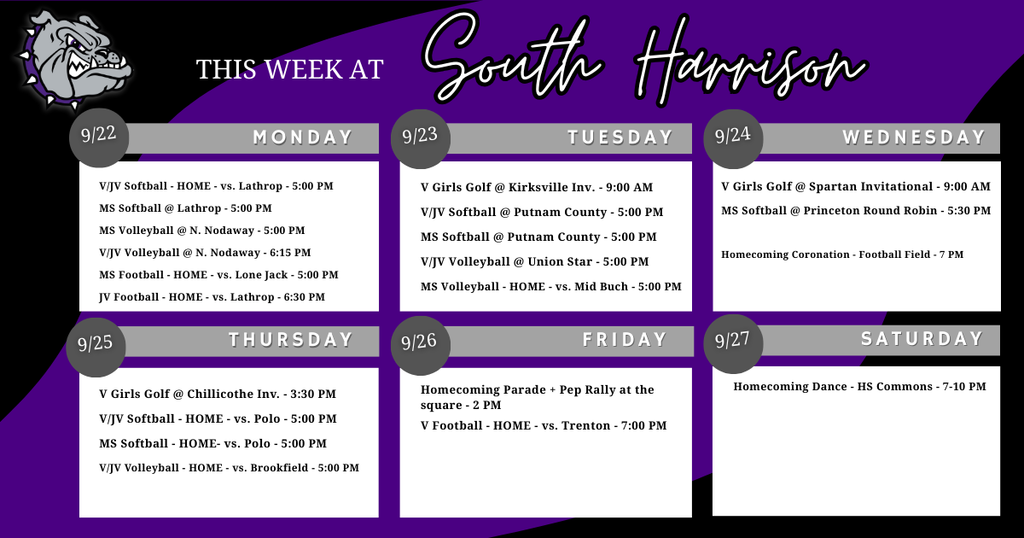 This week at South Harrison