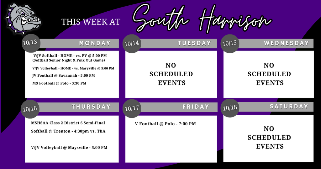This week at South Harrison